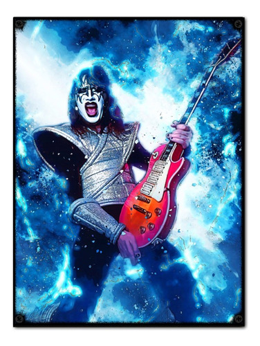 #828 - Cuadro Decorativo Vintage - Kiss Ace Frehley No Chapa