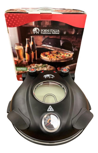 Horno De Pizza Portátil Control Temperatura Hornea En 3 Min Negro 50