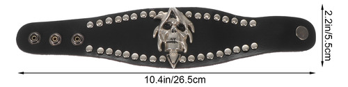 Pulsera Punk Skull Rock And Roll