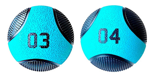Kit Medicine Ball 3 E 4kg Bola Para Treino Funcional Pilates