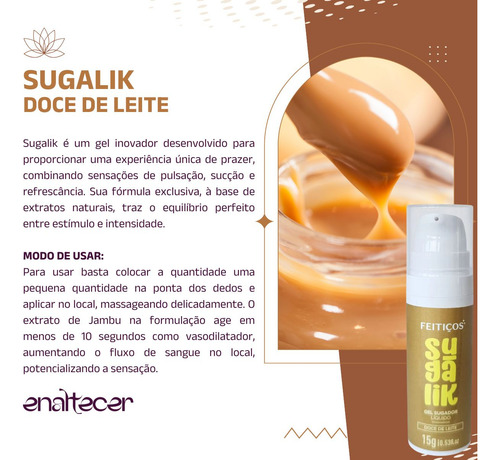 Doce De Leite Gel Sugador Liquido Sugalik Feitiços Beijavel