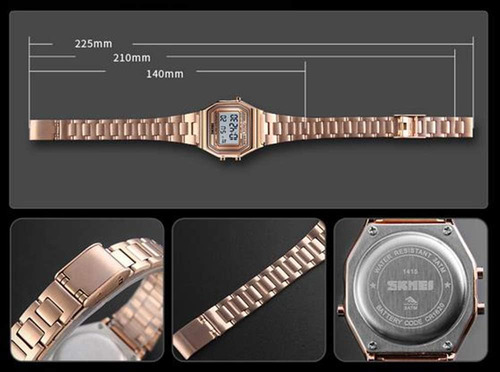 Gosasa Reloj Digital Para Mujer Reloj Fino De Acero Inoxidab