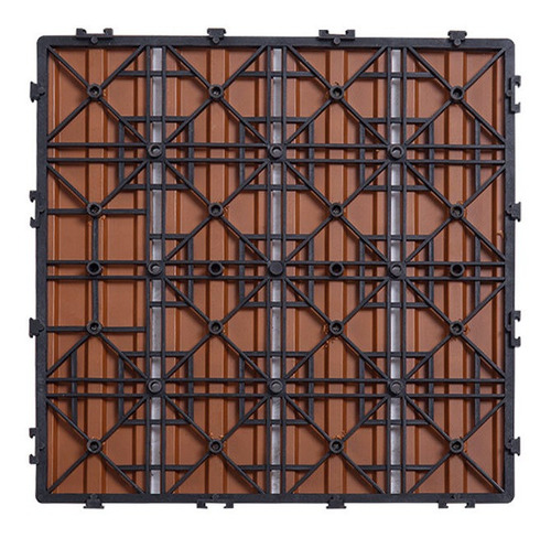 Imagen 2 de 7 de Baldosas Pvc Wpc Deck Encastrable Simil Madera Exterior