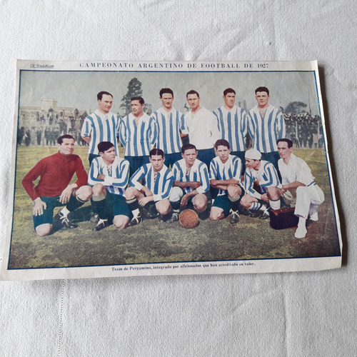 Poster Campeonato Argentino De Footbal 1927 Teem Pergamino