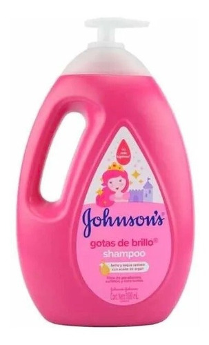 Shampoo Johnsons Gotas De Brillo Rosa 1 Litro