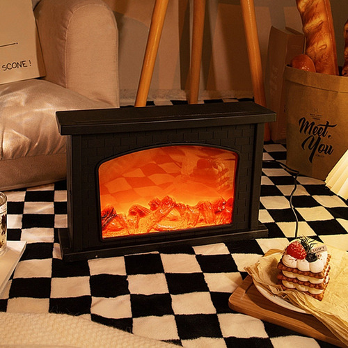 Lámpara De Noche P4 Con Forma De Llama Simulada, Decoración