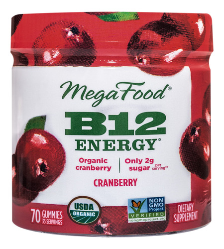 Megafood B12 Energy - Gomitas De Vitamina B12 Para Apoyo Ene