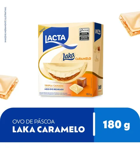 Ovo De Páscoa Lacta Tripla Camada Laka Caramelo 180g