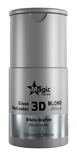 Imagem 2 de 5 de Matizador Magic Color Gloss 3d Blond Black Grafite 100ml
