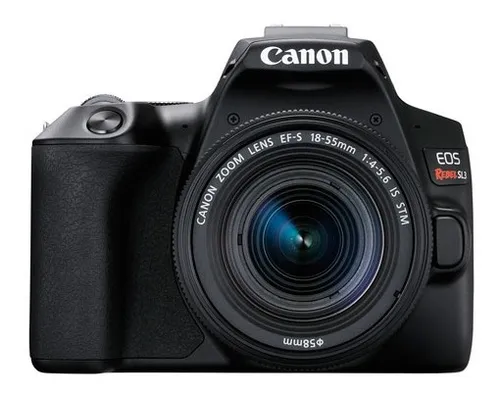 Câmera Digital Canon Eos Rebel Sl3 Dslr Com Lente 18-55mm Menor preço em Câmera Digital Canon Eos Rebel Sl3 Dslr Com Lente 18-55mm