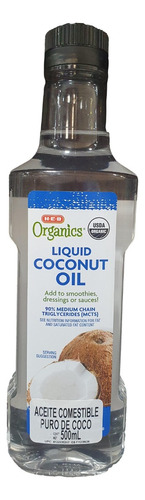 Aceite Comestible Puro De Coco Orgánico Importado Líquido