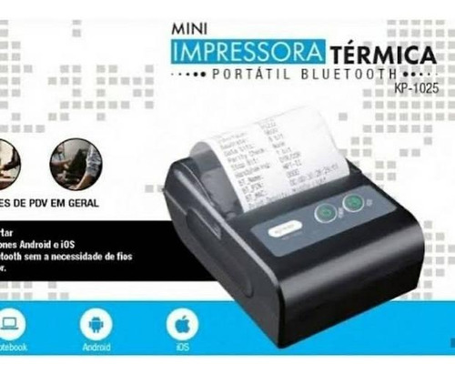 Imagem 3 de 4 de Mini Impressora Portatil Bluetooth Termica 58mm Android Ios