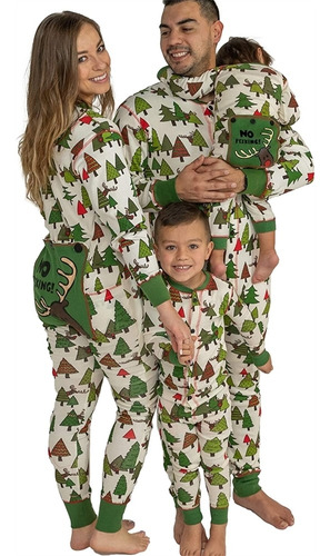 Pijamas Familiares Para Dormir Diseño De Navidad Talla