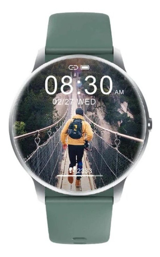 Imagen 1 de 1 de Smartwatch Imilab KW66 Smart Watch 1.28" caja 45.3mm de  aleación de zinc silver, malla  green de  silicona