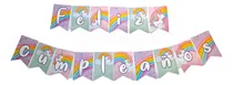 Comprar Guirnalda Cartel Banderines Feliz Cumpleaños Unicornio