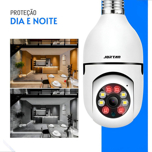 Câmera Lampada Espiã Ip Segurança Wifi Giratória 360o Yoosee