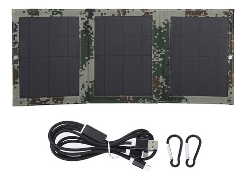 Cargador Usb Doble Plegable Con Panel Solar Monocristalino D