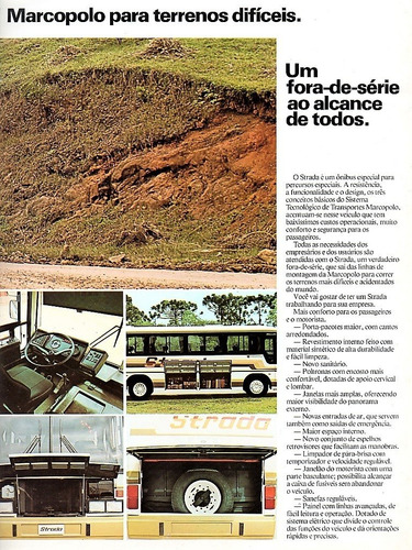 Imagem 2 de 3 de Folder Propaganda Linha Marcopolo Strada - Rodoviario - 1983