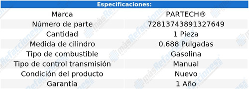 Cilindro Maestro Clutch Dodge Ram 1500 V6 3.7l Std 02-08