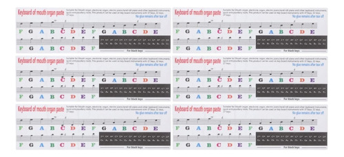 6 Piezas Etiquetas De Notas De Piano Pegatinas De Armó...