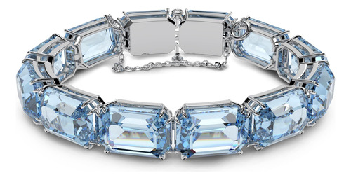 Pulsera Swarovski Millenia, Cristales Talla Octágono, Azul, 