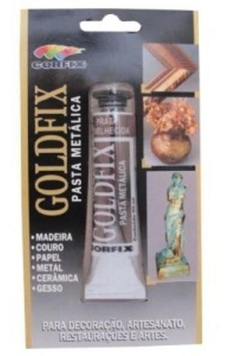 Goldfix Pasta Metálica 20ml Corfix Prata Envelhecida - 243