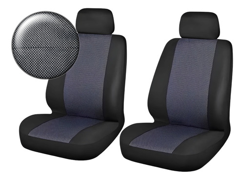 X2 Funda Cubre Asiento Delantero 2 Asientos 6pcs Rombo Kmt