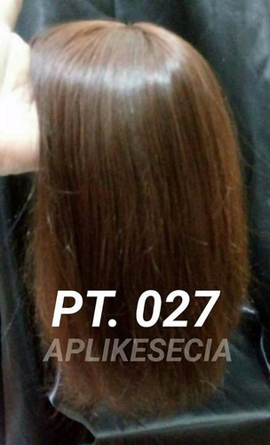 Prótese Capilar Franja Cabelo Humano Tic Tac Borgonha Pt017