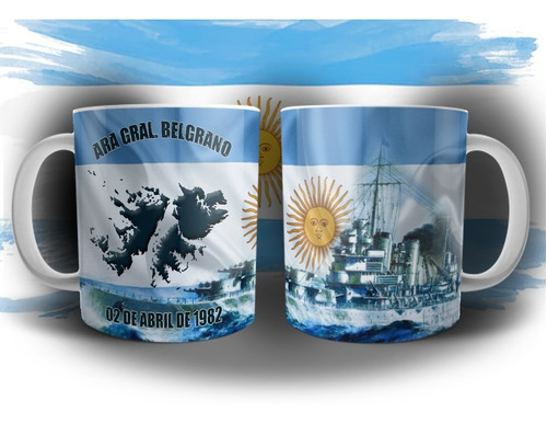 Taza Orca Islas Malvinas Dia Del Veterano Ara Gral. Belgrano