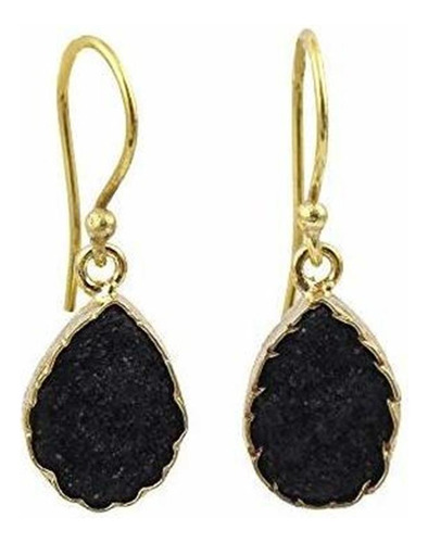 Aretes Anzuelo - Pendientes Druzy De La Ã¡gata Natural Del 