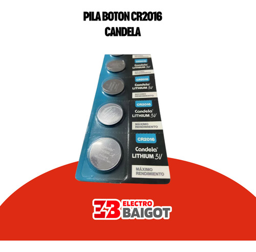 Pila Boton Cr2016 Lithium 3v Pack X5