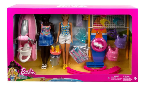 Barbie Set De Juego Amigos En La Playa Día De Playa