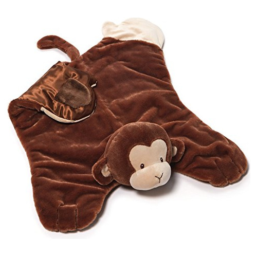 Gund Baby Nicky Noodle Monkey Cómoda Y Acogedora Manta De Se