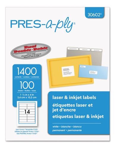 Avery Pres-a-ply Etiqueta Laser