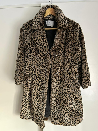 Tapado De Piel Leopardo Uma Talle 3 (Usado)