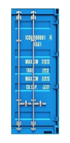 Adesivo Decorativo Porta Container Azul