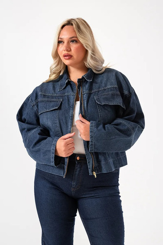 Campera Jean Mujer Con Cierre