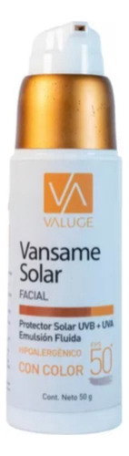 Vansame Protector Solar Fps 50 Con Color