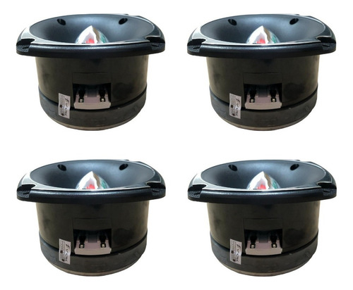 Kit 4 Super Tweeters Evok Ste 400 Preto Cromado 200w Rms