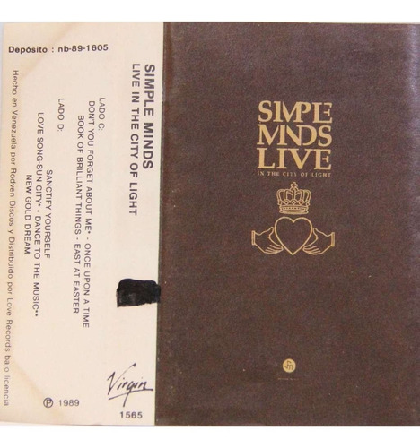 Cassette Doble - Simple Minds / Live In The City Of Light. 