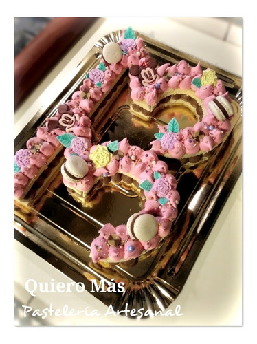 Imagen 8 de 10 de Number Cake Torta Número O Letra Personalizada 20x28cm