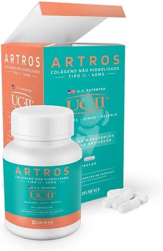 Imagem 1 de 3 de Colageno Uc-ii 40mg Divina Artros C/90 Cápsulas
