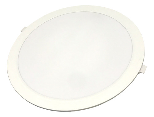 Panel Redondo Led 24w Embutir Diseño Delgado King Pack X4 Estructura Blanco Cálido