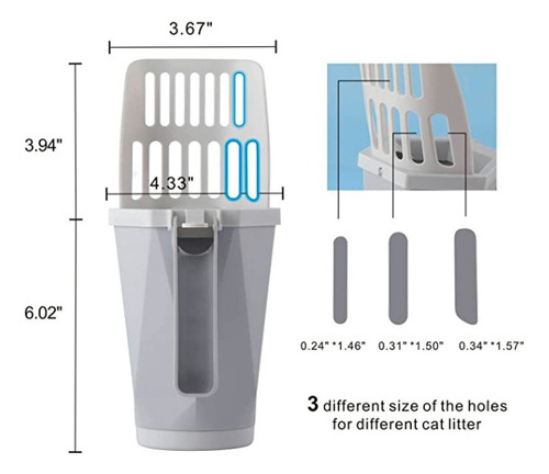 Pala Con Bote Contenedor De Heces Para Gatos Incluye Bolsas