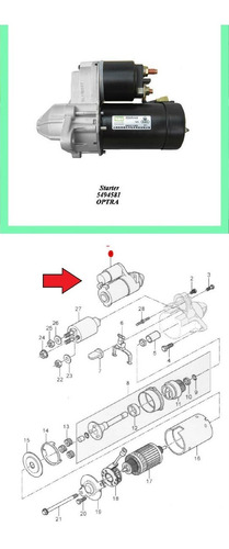 25182244 Arranque Usado Optra/aveo/astra/corsa 9 Dientes 250