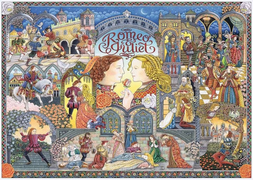 Imagen 3 de 7 de Puzzle Ravensburger 1000 Romeo Y Julieta Para Hacer Cuadro