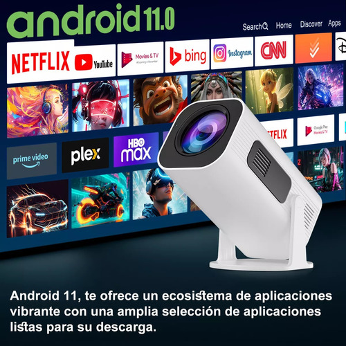 Proyector Portátil Android Ansi Lumens 350 Hp330 220v Negro Negro