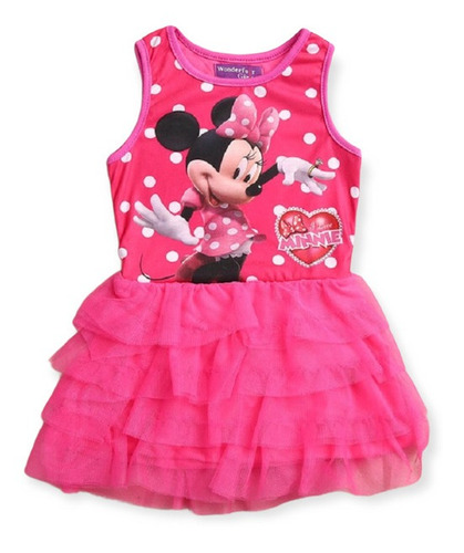Vestido Minnie Mouse Tipo Tutú Rosa Para Bebé