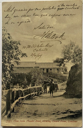 Antigua Postal, Sala De Guardia, 1907, Landour, India, 4p081
