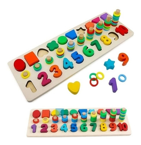Set Matemáticas Puzzle Numero Y Cantidades Calculo Niños